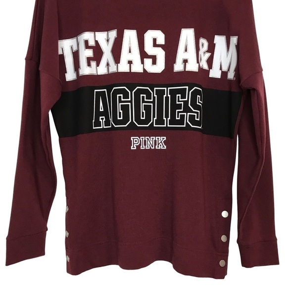 Victoria’s Secret Pink Texas A&M University Aggies Fleece Oversized Sweater - Picture 5 of 11